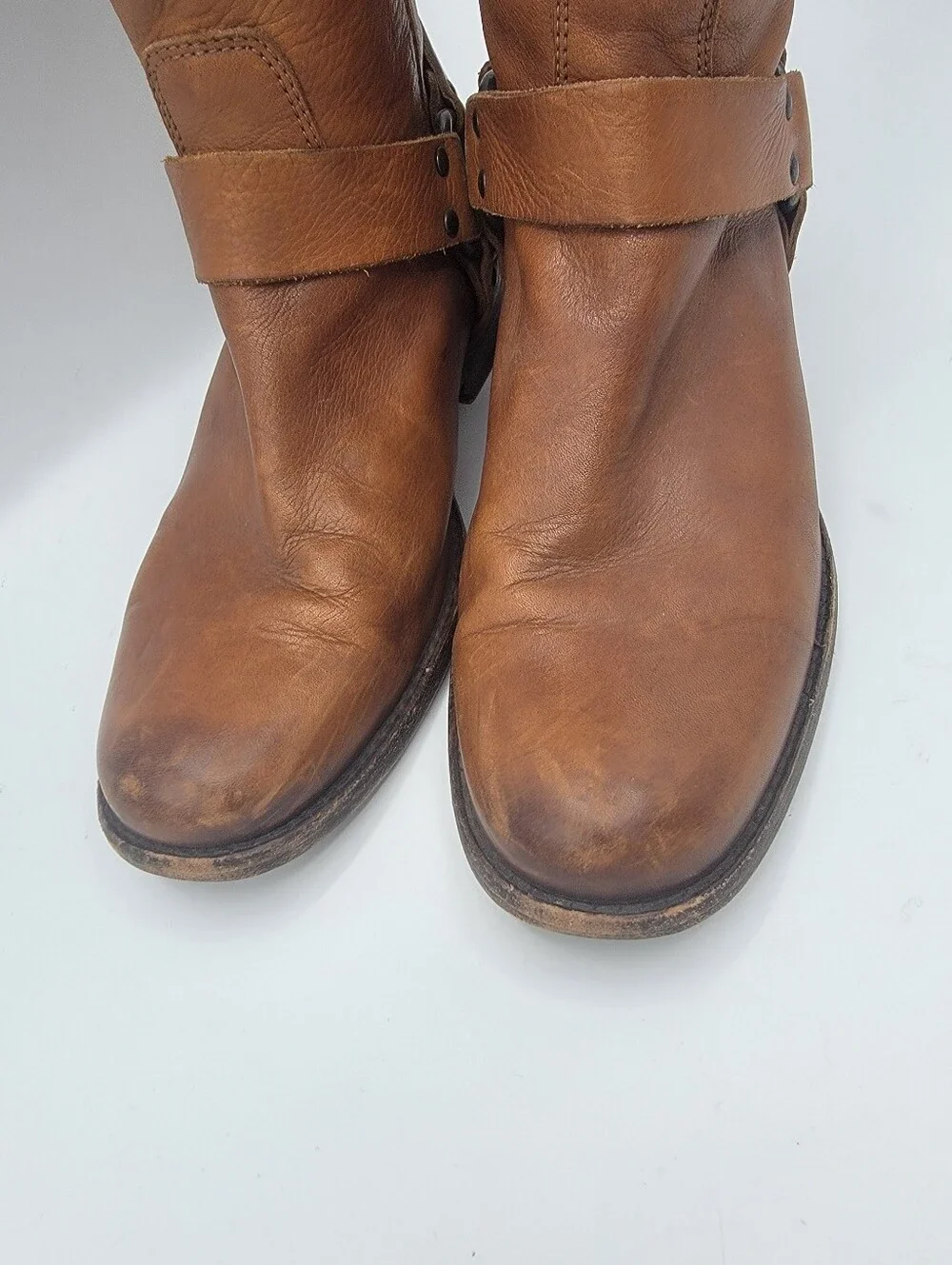 Frye Harness Tall Leather Boots - Brown